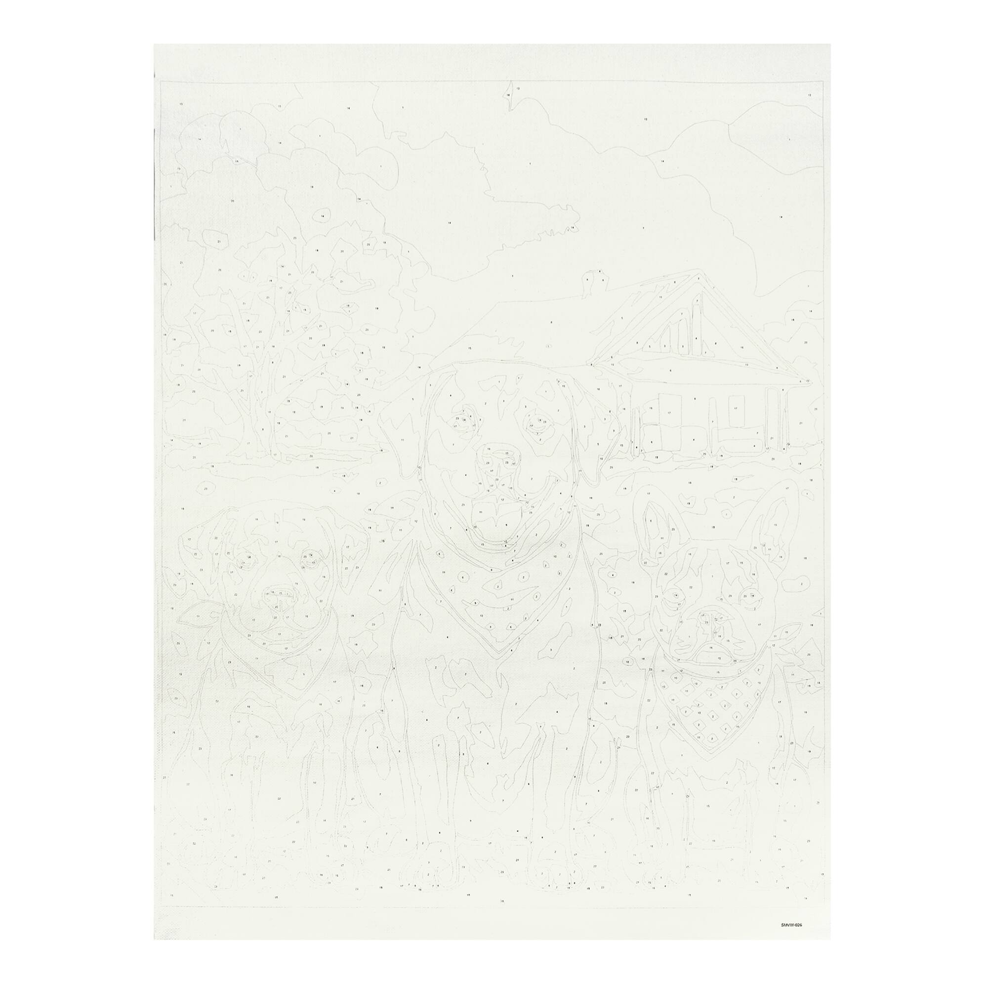 16" x 20" 3 Dogs Paint-by-Number Kit by Artist's Loft®